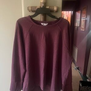 Athleta Women's Burgundy Crewneck coastal Sweatshirt